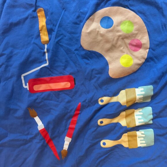 Blue Art Tools Graphic T-Shirt XXXL - Picture 3 of 3